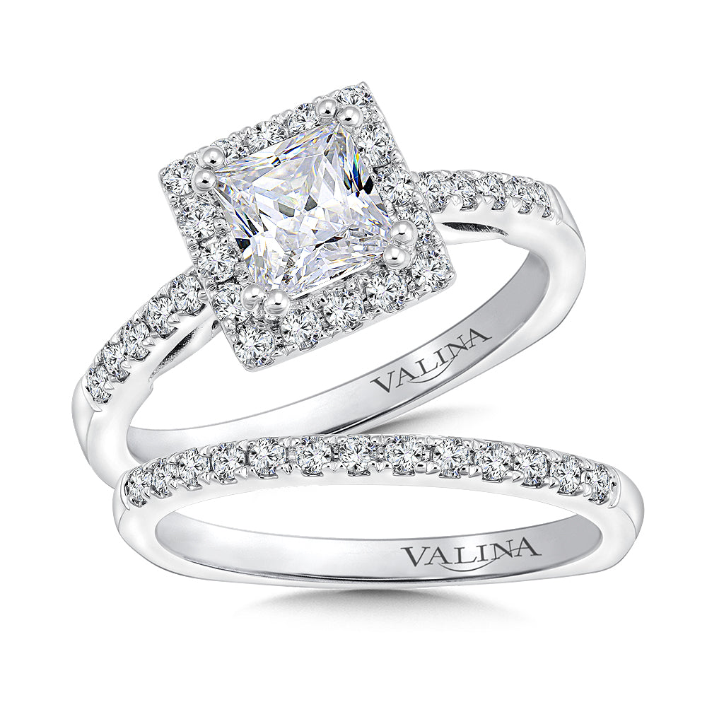 Halo Style Diamond Engagement Ring — R9649W