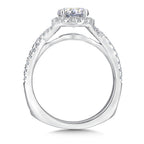 Round Halo Diamond Engagement Ring — R9654W