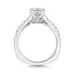 Princess-Cut Straight Diamond Engagement Ring — R9693W
