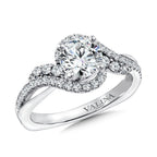 Spiral Style Diamond Engagement Ring — R9766W