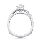 Spiral Style Diamond Engagement Ring — R9766W