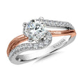 Diamond Split Shank Engagement Ring — R9883WP