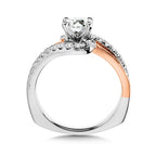 Diamond Split Shank Engagement Ring — R9883WP