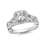 Diamond Halo Engagement Ring — R9891W