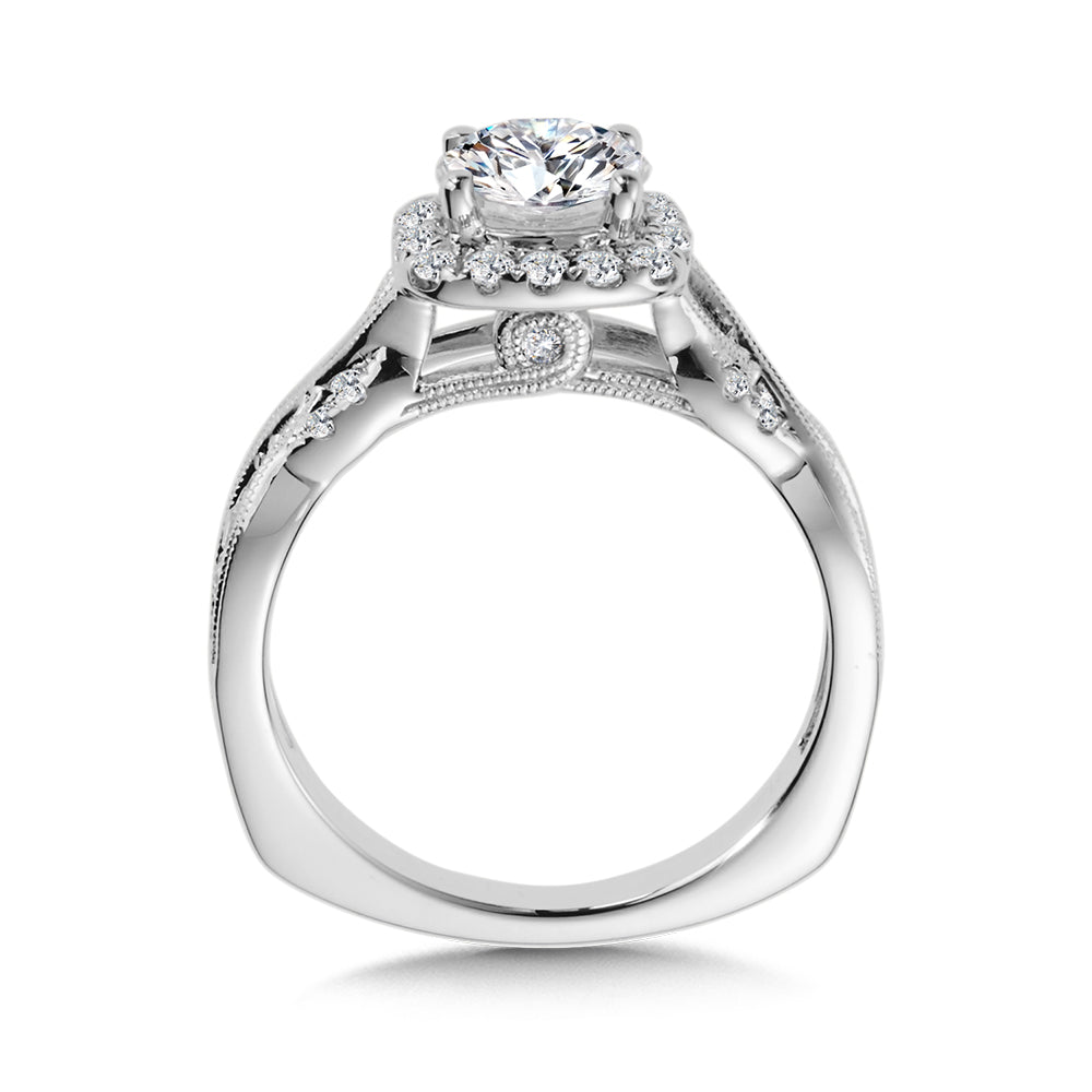 Diamond Halo Engagement Ring — R9891W