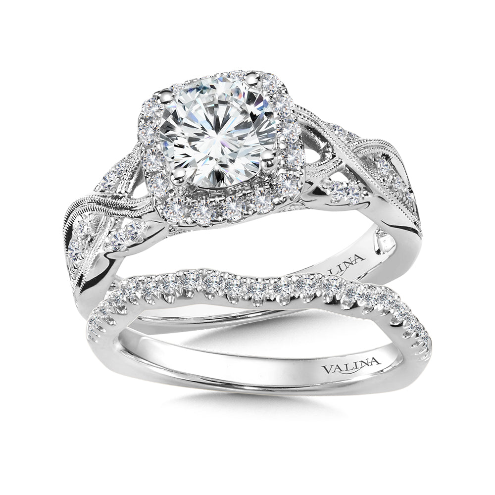 Diamond Halo Engagement Ring — R9891W