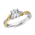 Criss Cross Diamond Engagement Ring — R9895WY