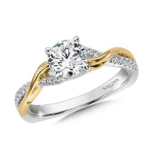 Criss Cross Diamond Engagement Ring — R9895WY