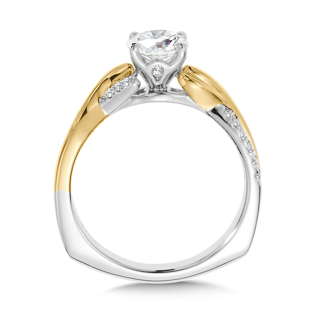 Criss Cross Diamond Engagement Ring — R9895WY