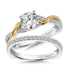 Criss Cross Diamond Engagement Ring — R9895WY