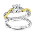 Criss Cross Diamond Engagement Ring — R9895WY