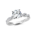 Criss Cross Diamond Engagement Ring — R9896W