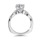 Criss Cross Diamond Engagement Ring — R9896W