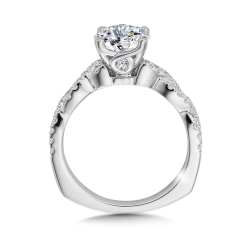 Criss Cross Diamond Engagement Ring — R9896W