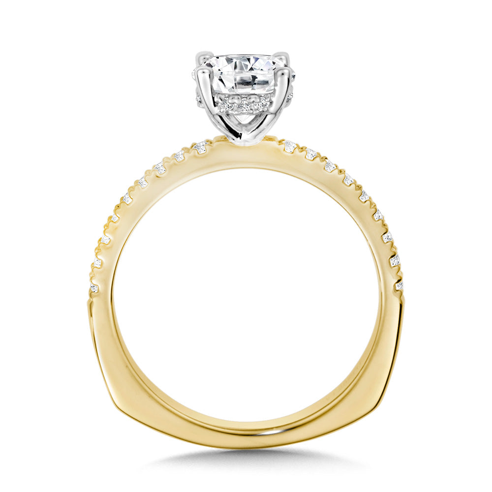 Straight Diamond Engagement Ring — R9918Y