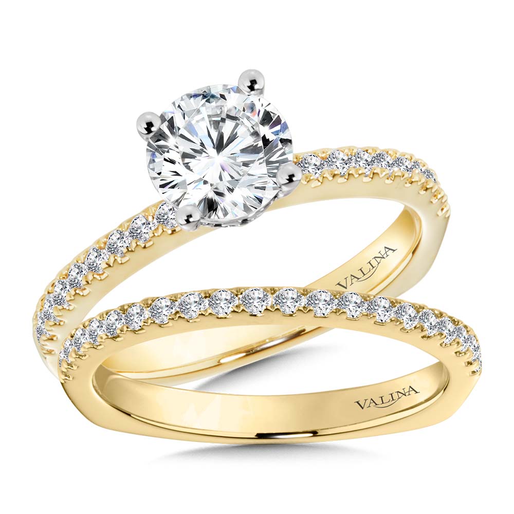 Straight Diamond Engagement Ring — R9918Y