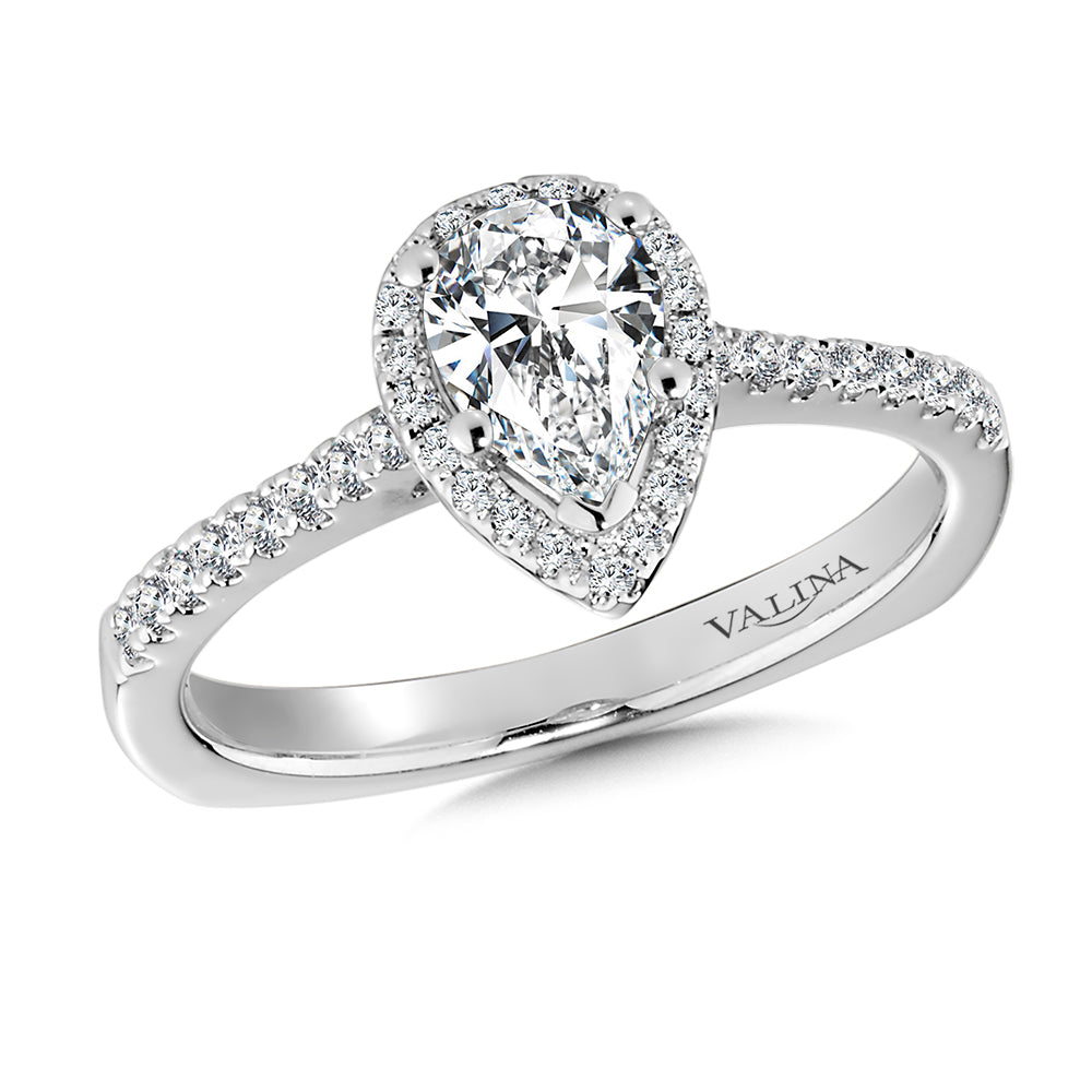 Halo Style Diamond Engagement Ring — R9921W