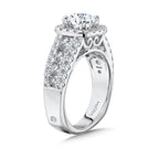 Cushion Halo Engagement Ring — R9941W