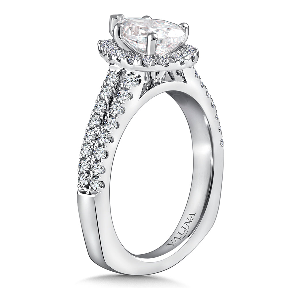 Halo Style Diamond Engagement Ring — R9959W