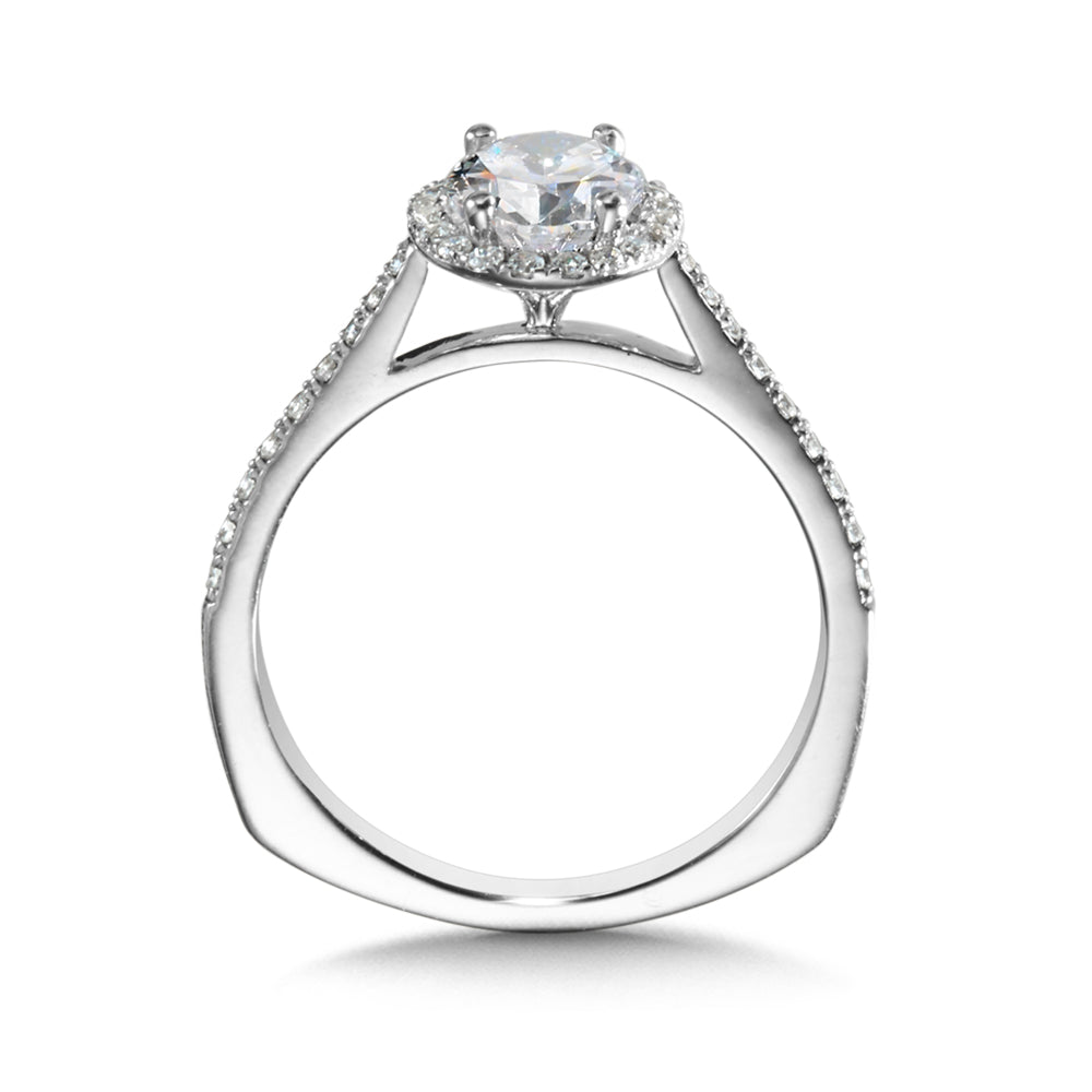 Diamond Halo Engagement Ring — R9990W