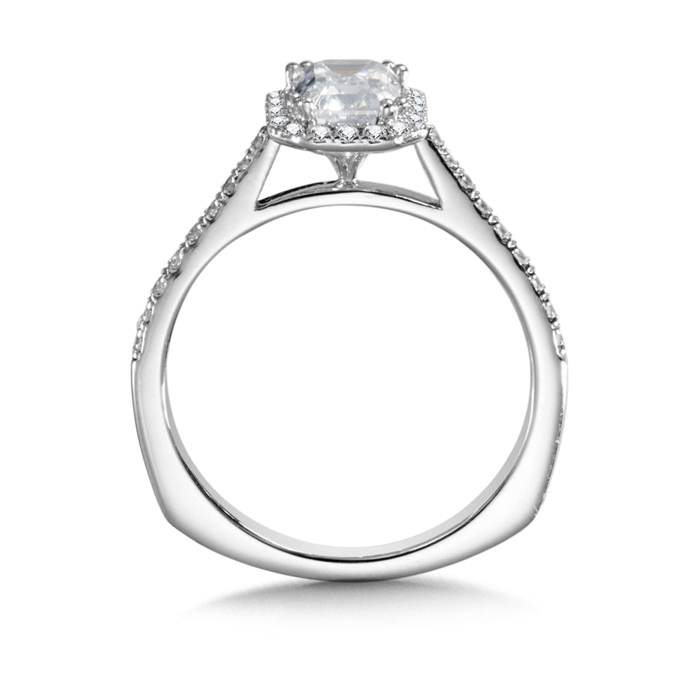 Diamond Halo Engagement Ring — R9991W