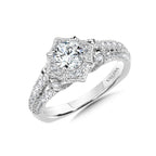 Diamond Halo Engagement Ring — R9996W