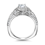 Diamond Halo Engagement Ring — R9996W