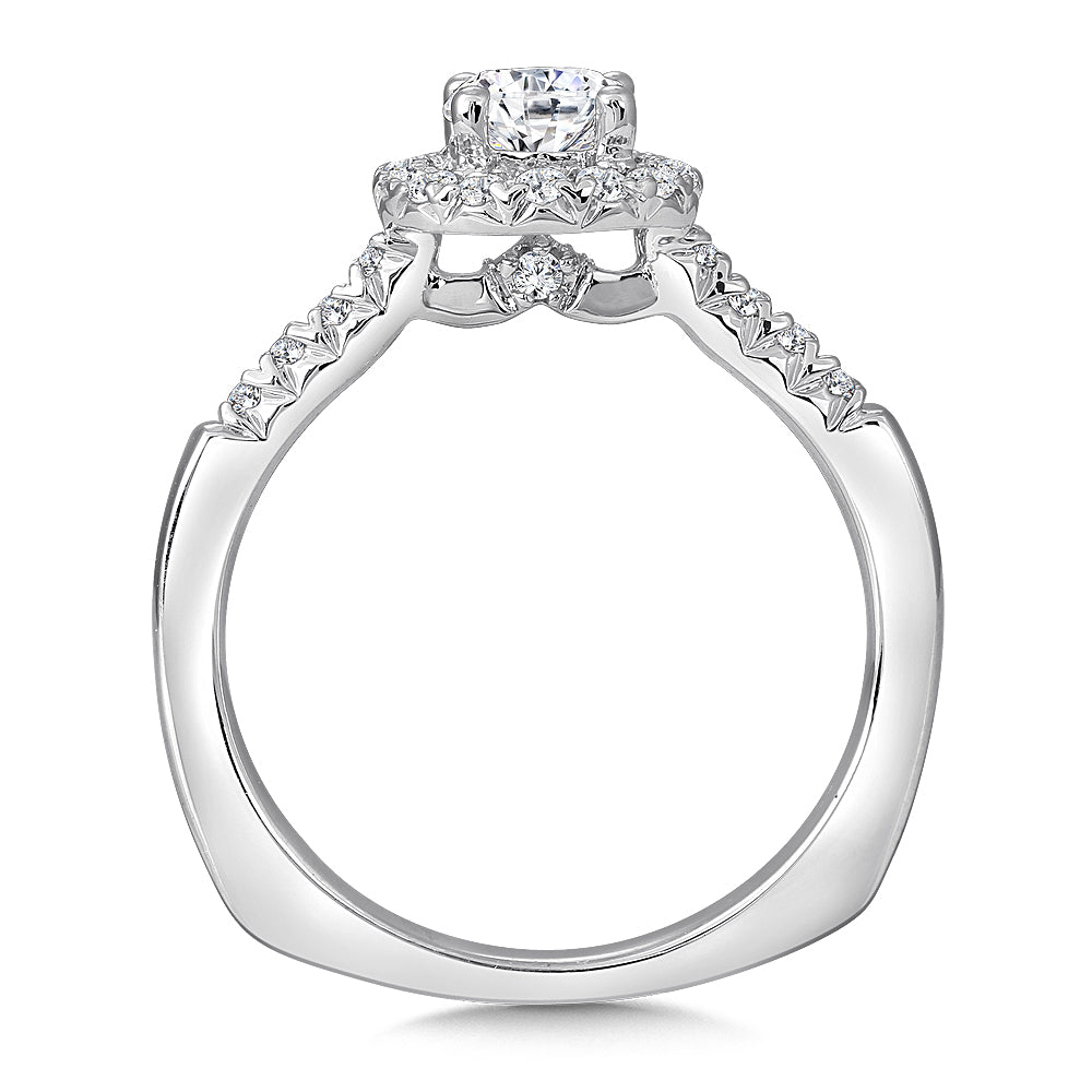 Round Halo Diamond Engagement Ring — RQ9353W