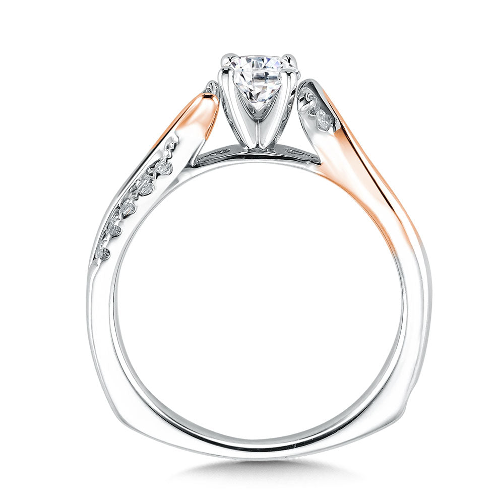 Rose & White Gold Diamond Engagement Ring — RQ9370WP