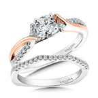 Rose & White Gold Diamond Engagement Ring — RQ9370WP