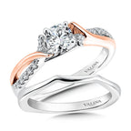 Rose & White Gold Diamond Engagement Ring — RQ9370WP
