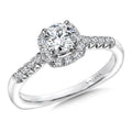 Cushion Shape Halo Diamond Engagement Ring — RQ9374W