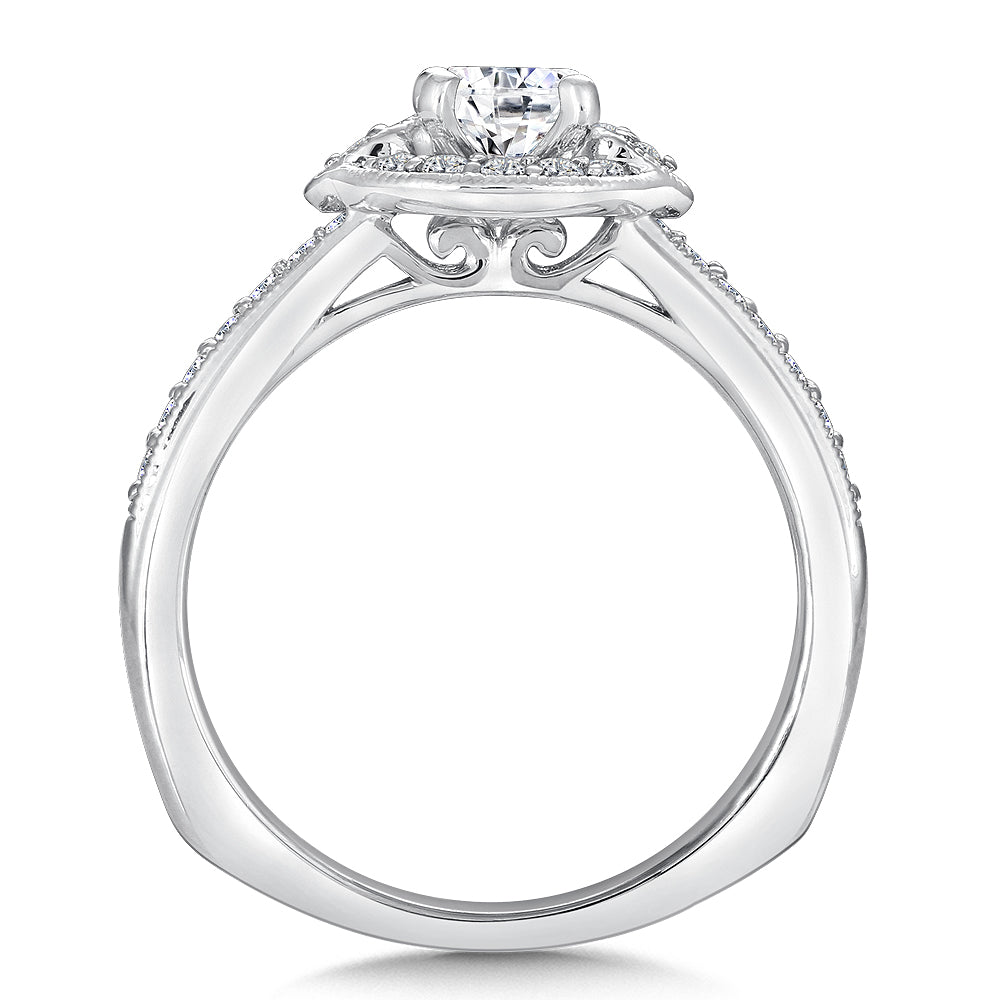 Round Halo Diamond Engagement Ring — RQ9440W