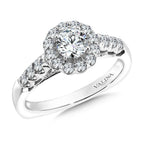 Round Halo Diamond Engagement Ring — RQ9446W