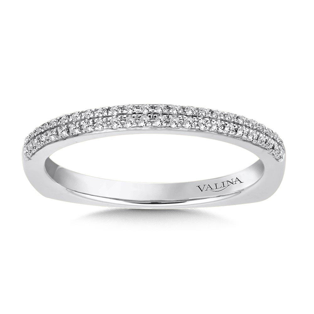 Straight Stackable Diamond Wedding Band — RS9833BW
