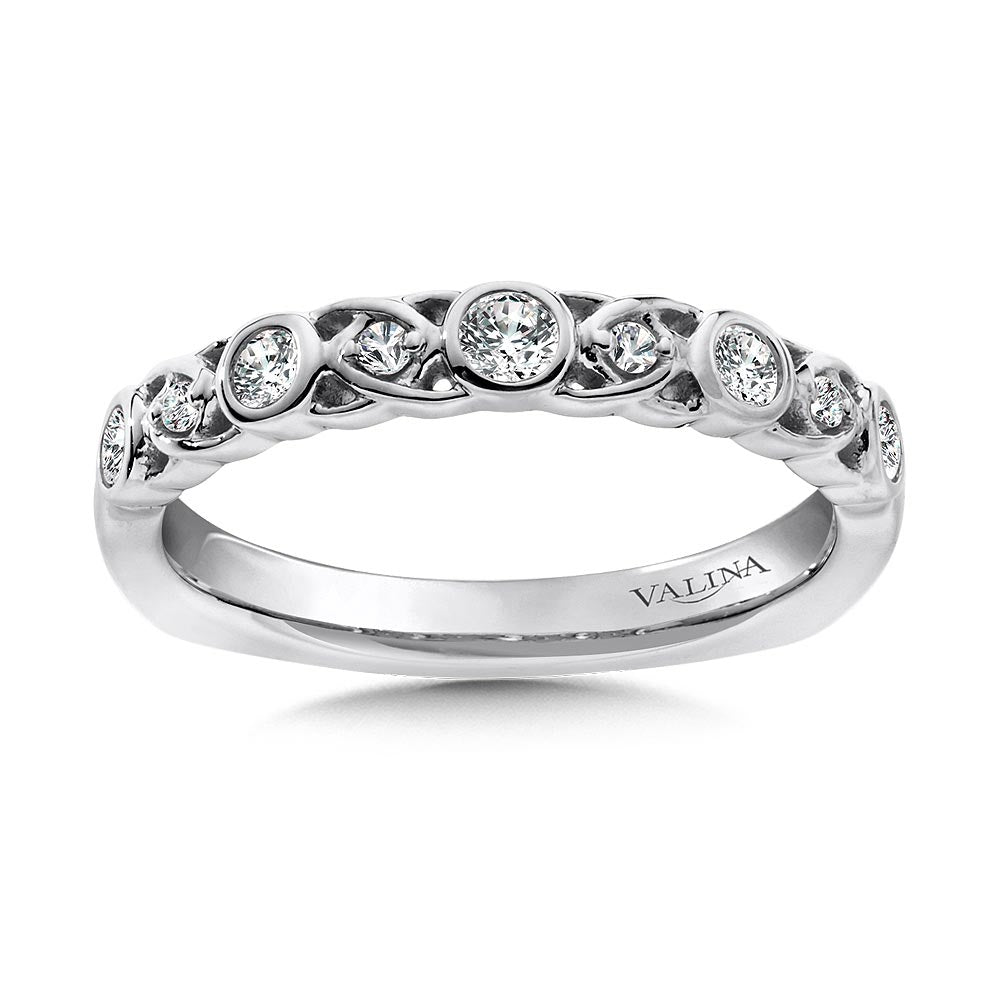 Decorative Stackable Diamond Wedding Band — RS9834BW