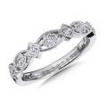 Decorative Milgraine Stackable Diamond Wedding Band — RS9836BW
