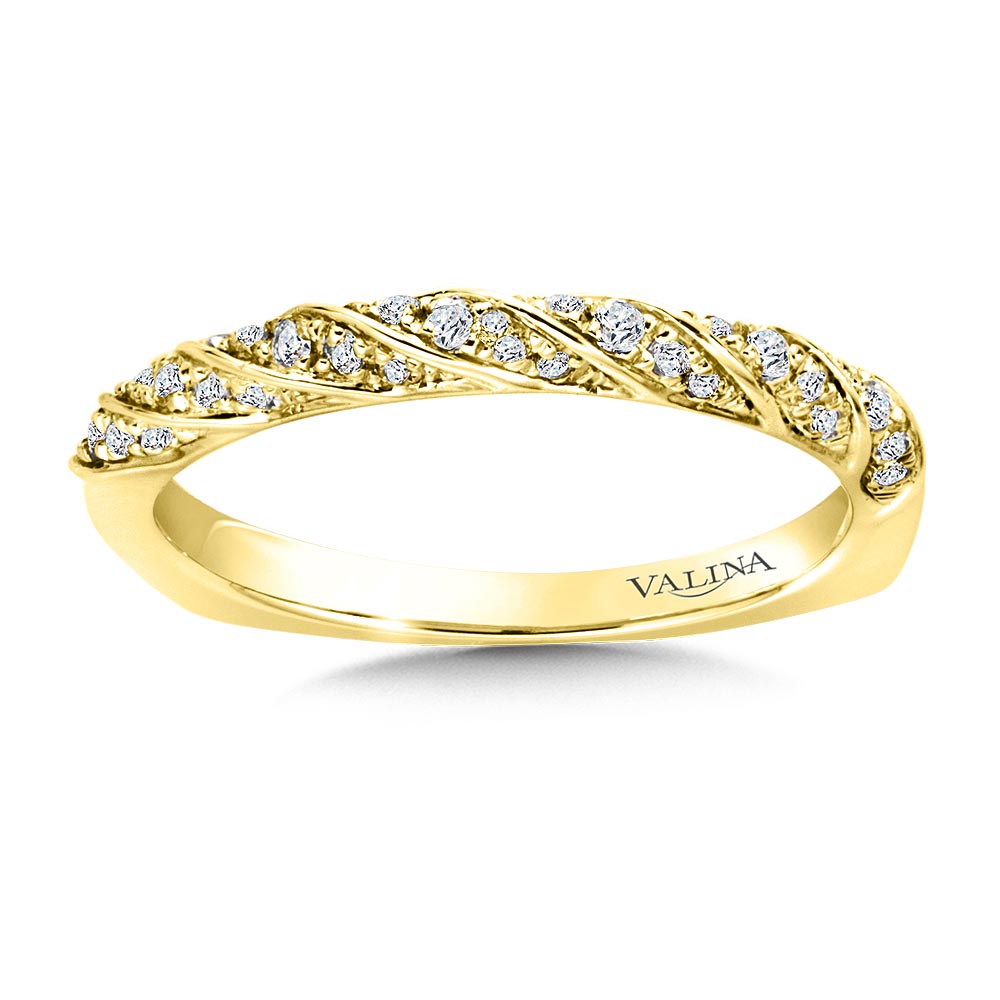 Straight Spiral Stackable Diamond Wedding Band — RS9838BY